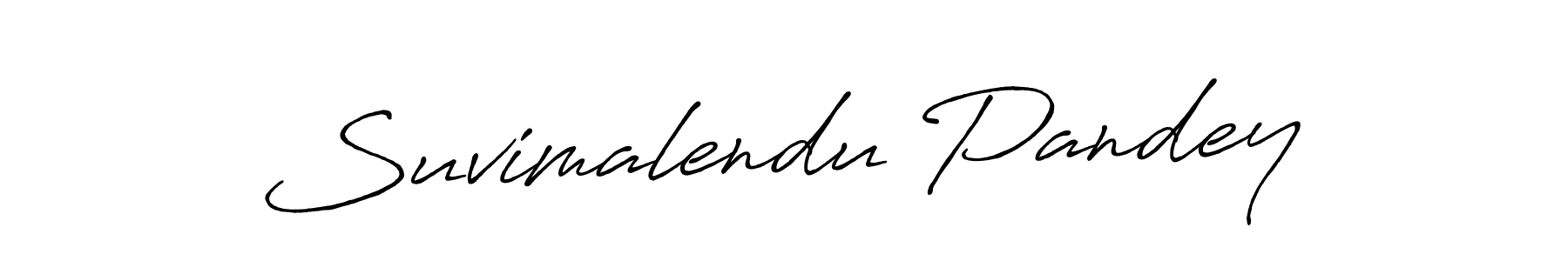 Make a beautiful signature design for name Suvimalendu Pandey. With this signature (Antro_Vectra_Bolder) style, you can create a handwritten signature for free. Suvimalendu Pandey signature style 7 images and pictures png