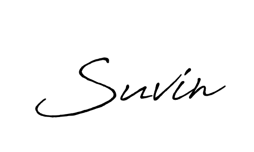 How to make Suvin name signature. Use Antro_Vectra_Bolder style for creating short signs online. This is the latest handwritten sign. Suvin signature style 7 images and pictures png