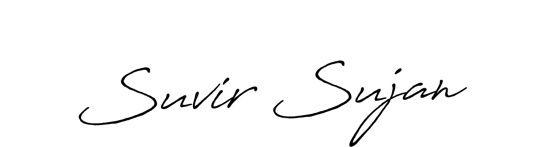 Similarly Antro_Vectra_Bolder is the best handwritten signature design. Signature creator online .You can use it as an online autograph creator for name Suvir Sujan. Suvir Sujan signature style 7 images and pictures png