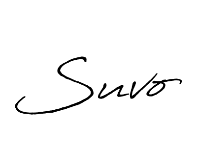 Make a beautiful signature design for name Suvo. With this signature (Antro_Vectra_Bolder) style, you can create a handwritten signature for free. Suvo signature style 7 images and pictures png