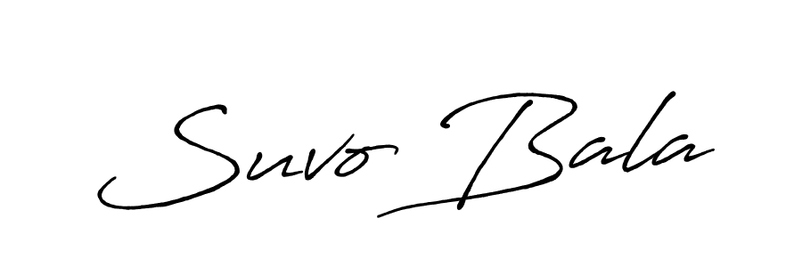 Make a beautiful signature design for name Suvo Bala. With this signature (Antro_Vectra_Bolder) style, you can create a handwritten signature for free. Suvo Bala signature style 7 images and pictures png