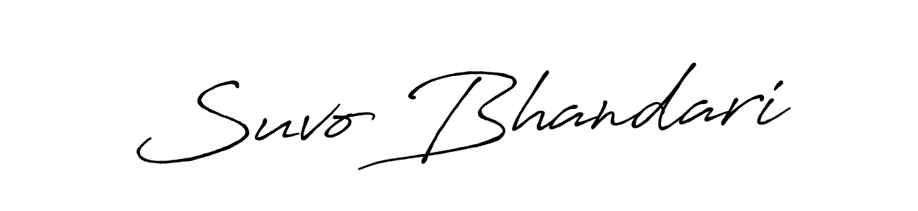 Make a beautiful signature design for name Suvo Bhandari. Use this online signature maker to create a handwritten signature for free. Suvo Bhandari signature style 7 images and pictures png