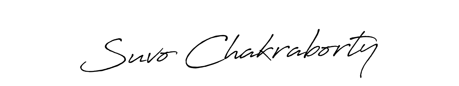 How to make Suvo Chakraborty signature? Antro_Vectra_Bolder is a professional autograph style. Create handwritten signature for Suvo Chakraborty name. Suvo Chakraborty signature style 7 images and pictures png