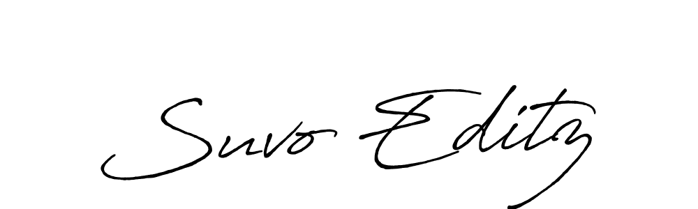 How to make Suvo Editz signature? Antro_Vectra_Bolder is a professional autograph style. Create handwritten signature for Suvo Editz name. Suvo Editz signature style 7 images and pictures png