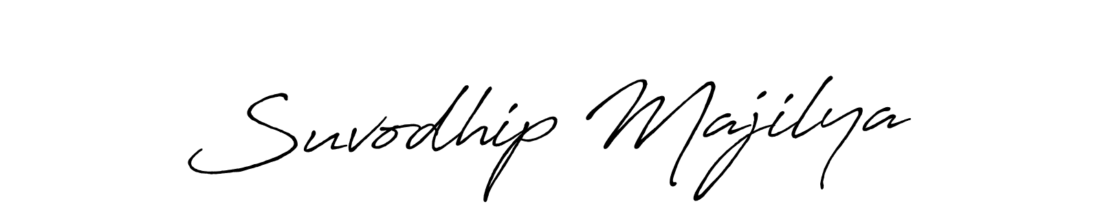 Create a beautiful signature design for name Suvodhip Majilya. With this signature (Antro_Vectra_Bolder) fonts, you can make a handwritten signature for free. Suvodhip Majilya signature style 7 images and pictures png