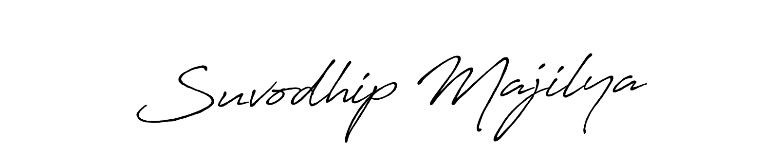 Create a beautiful signature design for name Suvodhip Majilya. With this signature (Antro_Vectra_Bolder) fonts, you can make a handwritten signature for free. Suvodhip Majilya signature style 7 images and pictures png