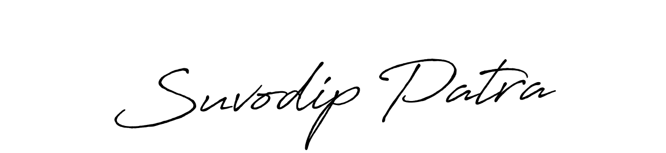 The best way (Antro_Vectra_Bolder) to make a short signature is to pick only two or three words in your name. The name Suvodip Patra include a total of six letters. For converting this name. Suvodip Patra signature style 7 images and pictures png