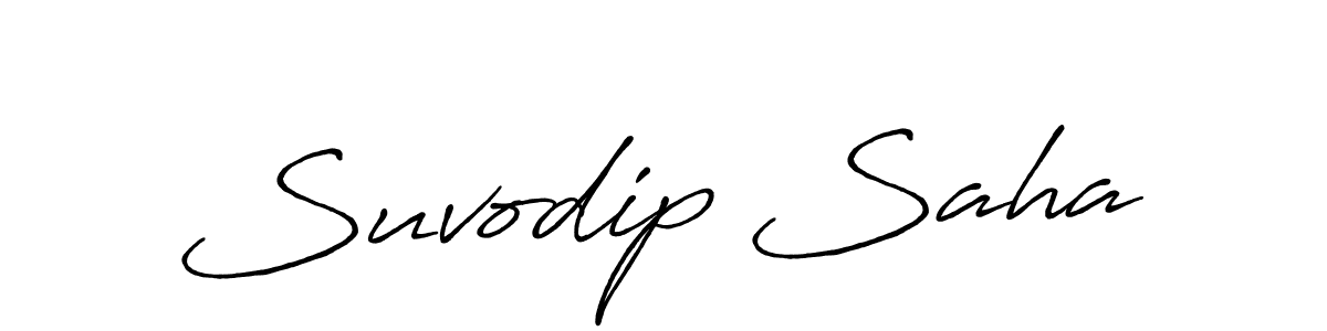 Design your own signature with our free online signature maker. With this signature software, you can create a handwritten (Antro_Vectra_Bolder) signature for name Suvodip Saha. Suvodip Saha signature style 7 images and pictures png