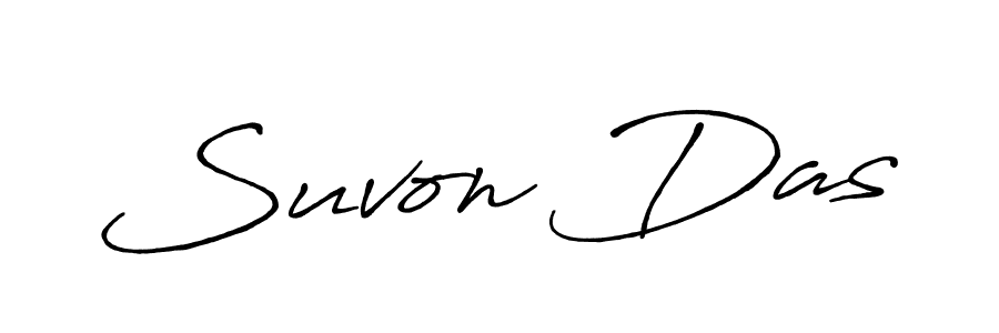 How to make Suvon Das signature? Antro_Vectra_Bolder is a professional autograph style. Create handwritten signature for Suvon Das name. Suvon Das signature style 7 images and pictures png