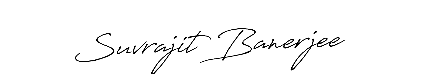 Create a beautiful signature design for name Suvrajit Banerjee. With this signature (Antro_Vectra_Bolder) fonts, you can make a handwritten signature for free. Suvrajit Banerjee signature style 7 images and pictures png