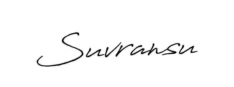 Use a signature maker to create a handwritten signature online. With this signature software, you can design (Antro_Vectra_Bolder) your own signature for name Suvransu. Suvransu signature style 7 images and pictures png