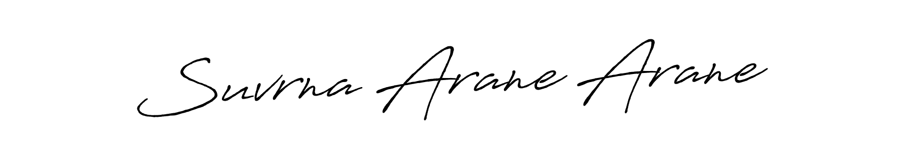 The best way (Antro_Vectra_Bolder) to make a short signature is to pick only two or three words in your name. The name Suvrna Arane Arane include a total of six letters. For converting this name. Suvrna Arane Arane signature style 7 images and pictures png