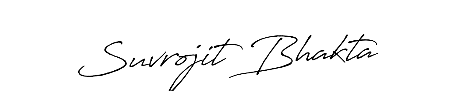 How to make Suvrojit Bhakta name signature. Use Antro_Vectra_Bolder style for creating short signs online. This is the latest handwritten sign. Suvrojit Bhakta signature style 7 images and pictures png