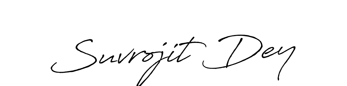 Antro_Vectra_Bolder is a professional signature style that is perfect for those who want to add a touch of class to their signature. It is also a great choice for those who want to make their signature more unique. Get Suvrojit Dey name to fancy signature for free. Suvrojit Dey signature style 7 images and pictures png