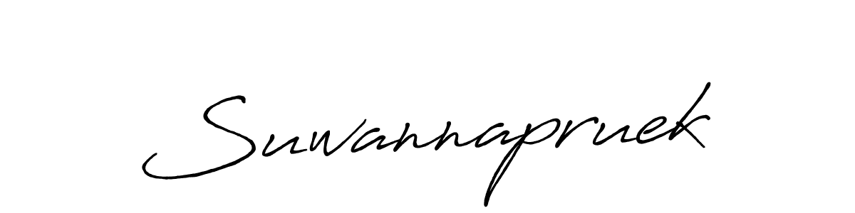 Design your own signature with our free online signature maker. With this signature software, you can create a handwritten (Antro_Vectra_Bolder) signature for name Suwannapruek. Suwannapruek signature style 7 images and pictures png