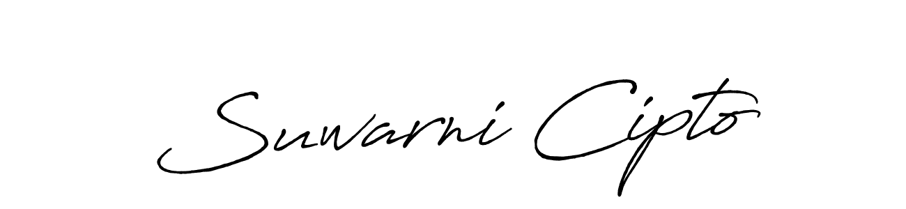 See photos of Suwarni Cipto official signature by Spectra . Check more albums & portfolios. Read reviews & check more about Antro_Vectra_Bolder font. Suwarni Cipto signature style 7 images and pictures png