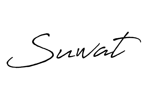 Make a beautiful signature design for name Suwat. With this signature (Antro_Vectra_Bolder) style, you can create a handwritten signature for free. Suwat signature style 7 images and pictures png