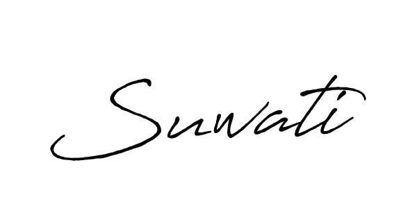 You should practise on your own different ways (Antro_Vectra_Bolder) to write your name (Suwati) in signature. don't let someone else do it for you. Suwati signature style 7 images and pictures png