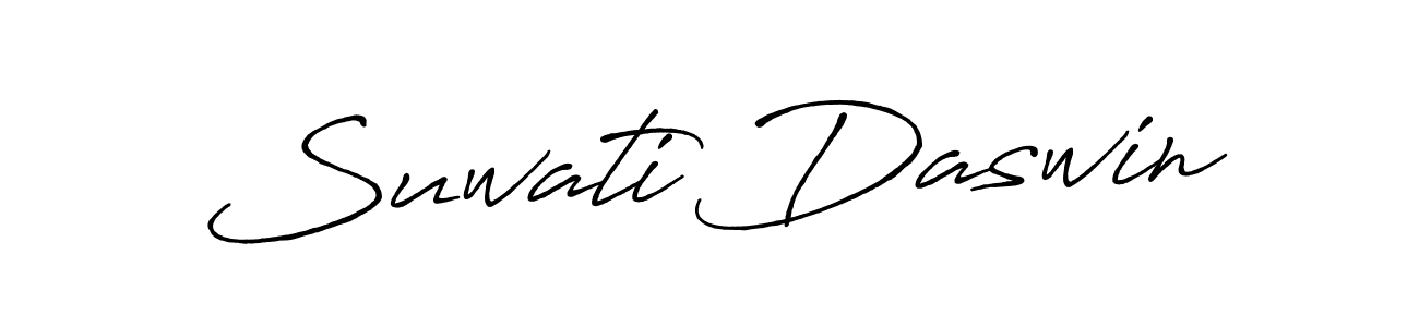 Make a short Suwati Daswin signature style. Manage your documents anywhere anytime using Antro_Vectra_Bolder. Create and add eSignatures, submit forms, share and send files easily. Suwati Daswin signature style 7 images and pictures png