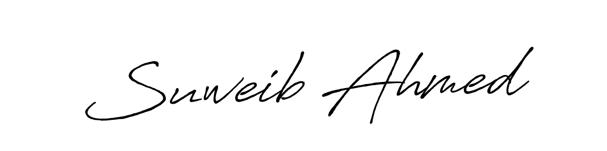 Use a signature maker to create a handwritten signature online. With this signature software, you can design (Antro_Vectra_Bolder) your own signature for name Suweib Ahmed. Suweib Ahmed signature style 7 images and pictures png