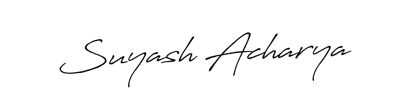 This is the best signature style for the Suyash Acharya name. Also you like these signature font (Antro_Vectra_Bolder). Mix name signature. Suyash Acharya signature style 7 images and pictures png