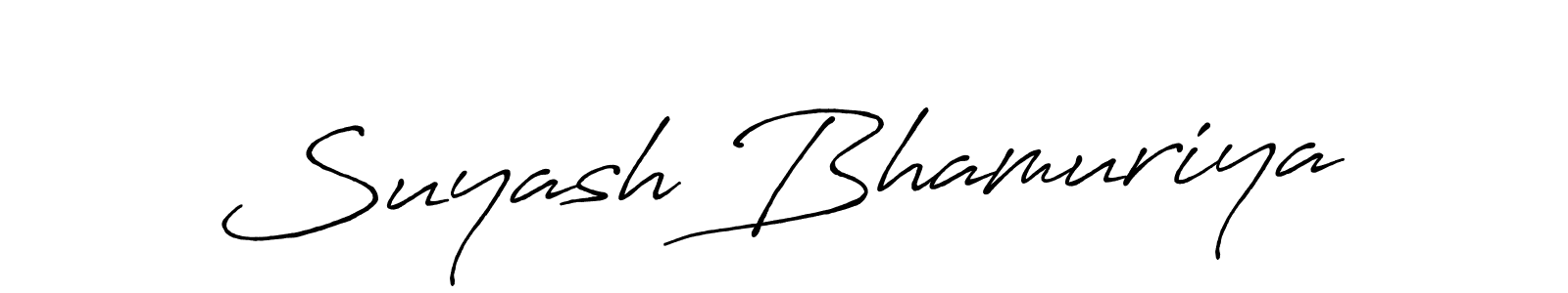 Similarly Antro_Vectra_Bolder is the best handwritten signature design. Signature creator online .You can use it as an online autograph creator for name Suyash Bhamuriya. Suyash Bhamuriya signature style 7 images and pictures png