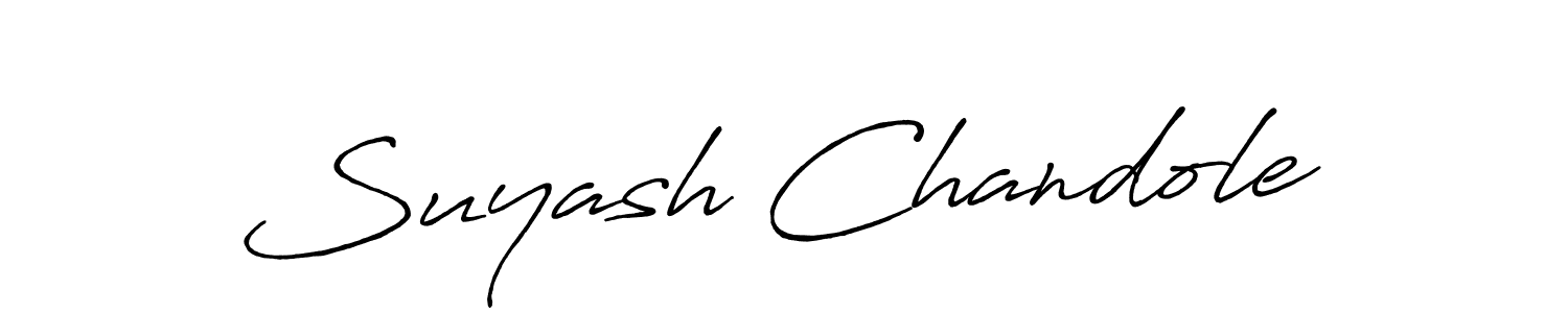 Design your own signature with our free online signature maker. With this signature software, you can create a handwritten (Antro_Vectra_Bolder) signature for name Suyash Chandole. Suyash Chandole signature style 7 images and pictures png