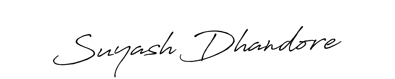 Design your own signature with our free online signature maker. With this signature software, you can create a handwritten (Antro_Vectra_Bolder) signature for name Suyash Dhandore. Suyash Dhandore signature style 7 images and pictures png