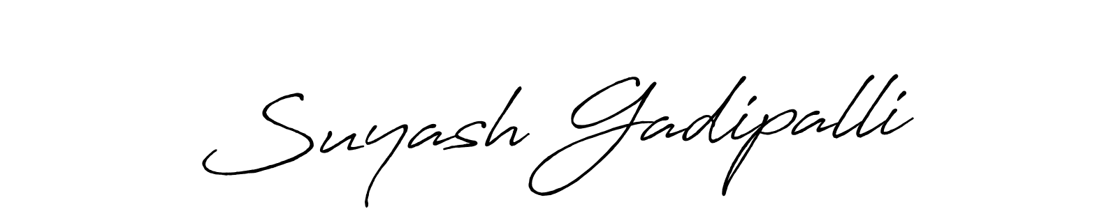 Design your own signature with our free online signature maker. With this signature software, you can create a handwritten (Antro_Vectra_Bolder) signature for name Suyash Gadipalli. Suyash Gadipalli signature style 7 images and pictures png