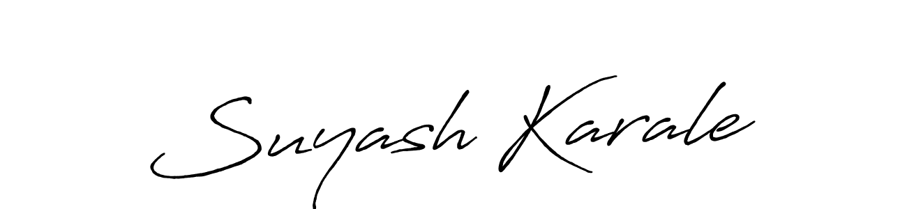 Design your own signature with our free online signature maker. With this signature software, you can create a handwritten (Antro_Vectra_Bolder) signature for name Suyash Karale. Suyash Karale signature style 7 images and pictures png