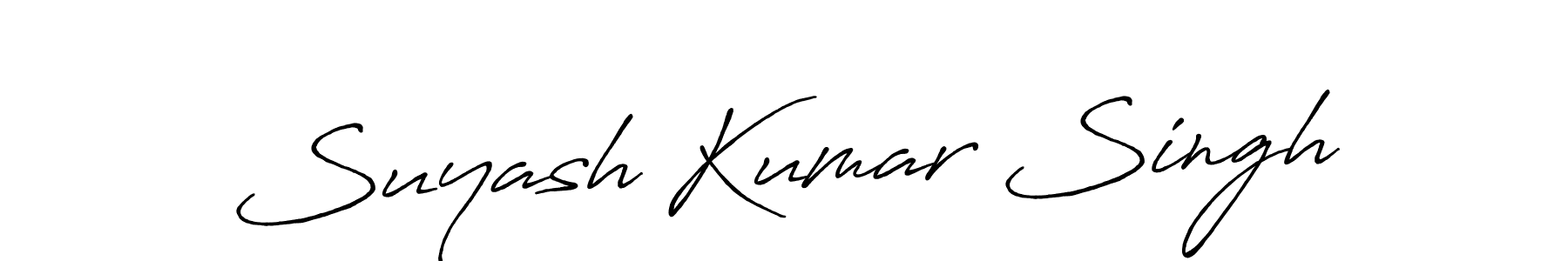 How to make Suyash Kumar Singh signature? Antro_Vectra_Bolder is a professional autograph style. Create handwritten signature for Suyash Kumar Singh name. Suyash Kumar Singh signature style 7 images and pictures png