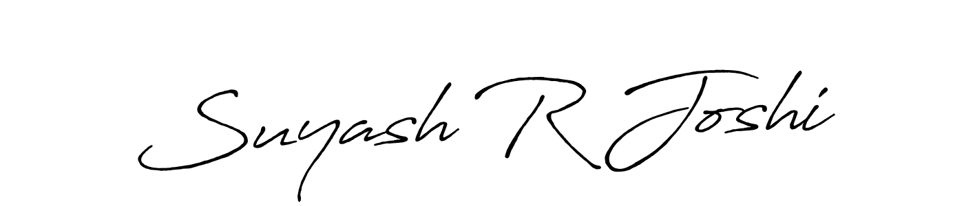 Create a beautiful signature design for name Suyash R Joshi. With this signature (Antro_Vectra_Bolder) fonts, you can make a handwritten signature for free. Suyash R Joshi signature style 7 images and pictures png