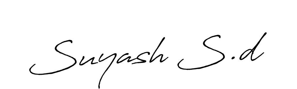 This is the best signature style for the Suyash S.d name. Also you like these signature font (Antro_Vectra_Bolder). Mix name signature. Suyash S.d signature style 7 images and pictures png