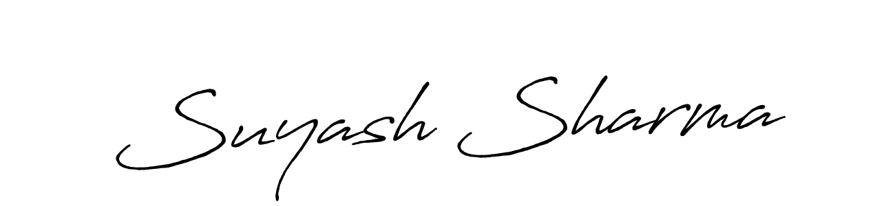 Create a beautiful signature design for name Suyash Sharma. With this signature (Antro_Vectra_Bolder) fonts, you can make a handwritten signature for free. Suyash Sharma signature style 7 images and pictures png