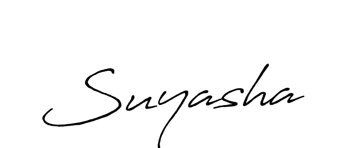You should practise on your own different ways (Antro_Vectra_Bolder) to write your name (Suyasha) in signature. don't let someone else do it for you. Suyasha signature style 7 images and pictures png