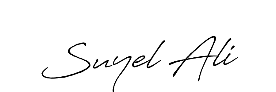 Suyel Ali stylish signature style. Best Handwritten Sign (Antro_Vectra_Bolder) for my name. Handwritten Signature Collection Ideas for my name Suyel Ali. Suyel Ali signature style 7 images and pictures png