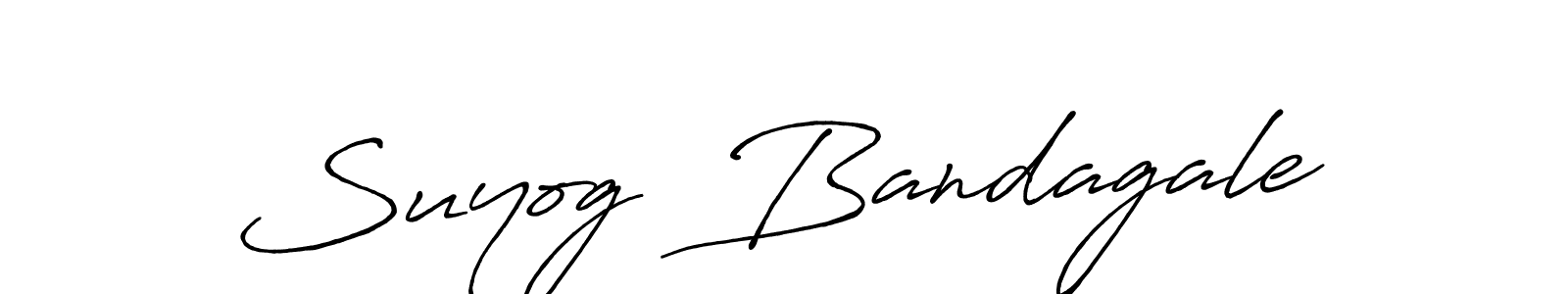 How to make Suyog  Bandagale name signature. Use Antro_Vectra_Bolder style for creating short signs online. This is the latest handwritten sign. Suyog  Bandagale signature style 7 images and pictures png