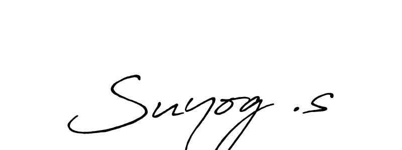How to make Suyog .s name signature. Use Antro_Vectra_Bolder style for creating short signs online. This is the latest handwritten sign. Suyog .s signature style 7 images and pictures png