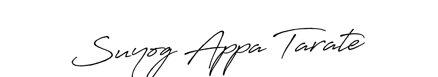 Also we have Suyog Appa Tarate name is the best signature style. Create professional handwritten signature collection using Antro_Vectra_Bolder autograph style. Suyog Appa Tarate signature style 7 images and pictures png