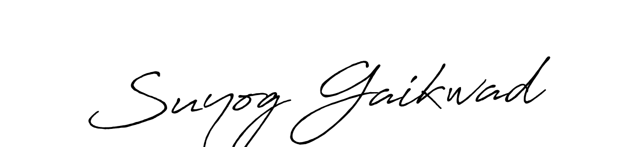 Design your own signature with our free online signature maker. With this signature software, you can create a handwritten (Antro_Vectra_Bolder) signature for name Suyog Gaikwad. Suyog Gaikwad signature style 7 images and pictures png