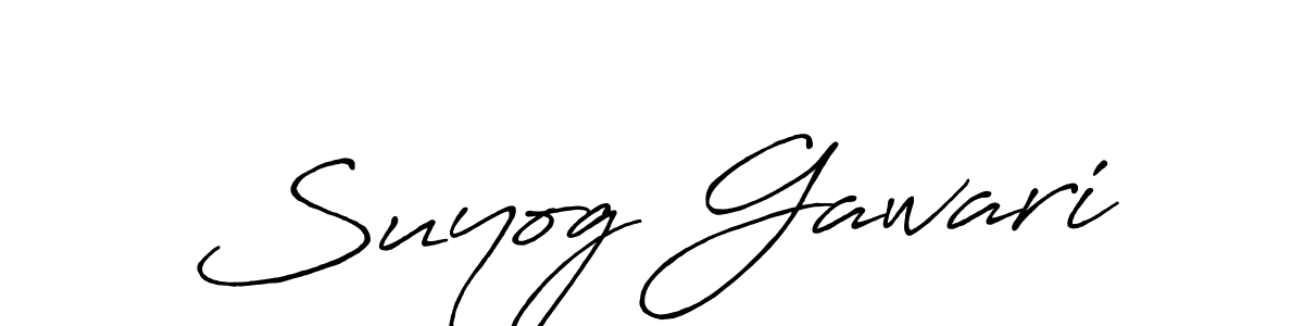 Antro_Vectra_Bolder is a professional signature style that is perfect for those who want to add a touch of class to their signature. It is also a great choice for those who want to make their signature more unique. Get Suyog Gawari name to fancy signature for free. Suyog Gawari signature style 7 images and pictures png