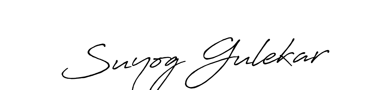 Make a short Suyog Gulekar signature style. Manage your documents anywhere anytime using Antro_Vectra_Bolder. Create and add eSignatures, submit forms, share and send files easily. Suyog Gulekar signature style 7 images and pictures png