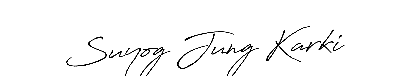 It looks lik you need a new signature style for name Suyog Jung Karki. Design unique handwritten (Antro_Vectra_Bolder) signature with our free signature maker in just a few clicks. Suyog Jung Karki signature style 7 images and pictures png