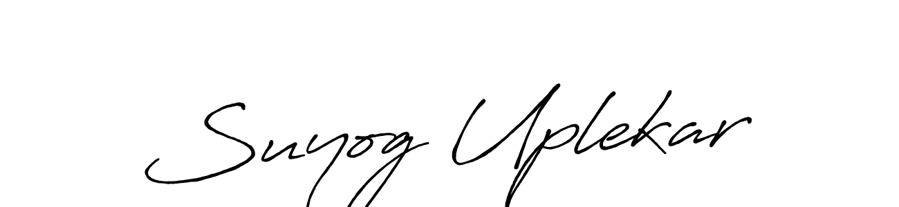 How to make Suyog Uplekar signature? Antro_Vectra_Bolder is a professional autograph style. Create handwritten signature for Suyog Uplekar name. Suyog Uplekar signature style 7 images and pictures png