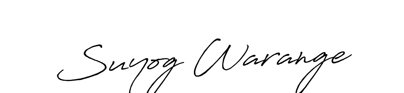 Create a beautiful signature design for name Suyog Warange. With this signature (Antro_Vectra_Bolder) fonts, you can make a handwritten signature for free. Suyog Warange signature style 7 images and pictures png