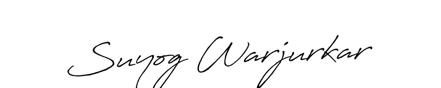 Design your own signature with our free online signature maker. With this signature software, you can create a handwritten (Antro_Vectra_Bolder) signature for name Suyog Warjurkar. Suyog Warjurkar signature style 7 images and pictures png