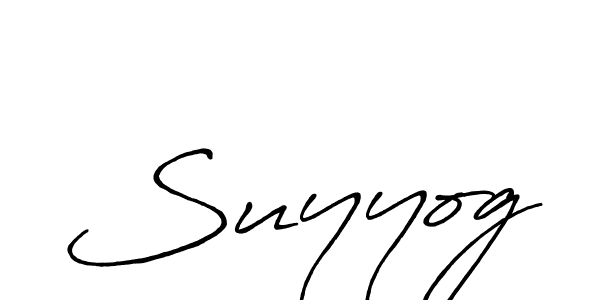 Create a beautiful signature design for name Suyyog. With this signature (Antro_Vectra_Bolder) fonts, you can make a handwritten signature for free. Suyyog signature style 7 images and pictures png