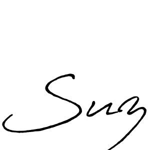 How to make Suz signature? Antro_Vectra_Bolder is a professional autograph style. Create handwritten signature for Suz name. Suz signature style 7 images and pictures png