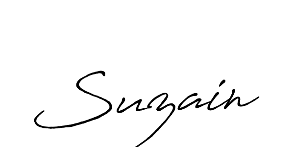 Use a signature maker to create a handwritten signature online. With this signature software, you can design (Antro_Vectra_Bolder) your own signature for name Suzain. Suzain signature style 7 images and pictures png