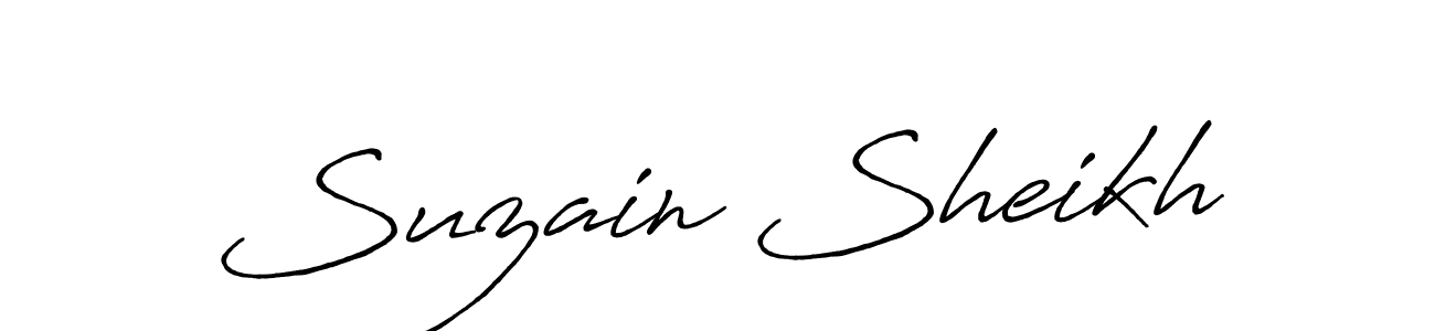 Make a beautiful signature design for name Suzain Sheikh. Use this online signature maker to create a handwritten signature for free. Suzain Sheikh signature style 7 images and pictures png